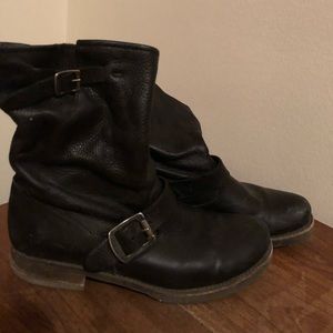 Frye black genuine leather boots
